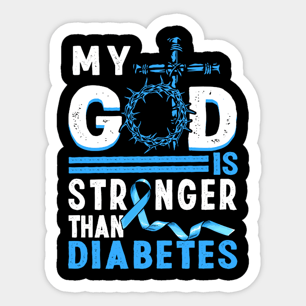 My Gob Is Stronger Than Diabetes Awareness Warrior Sticker by huthtuocgay843r